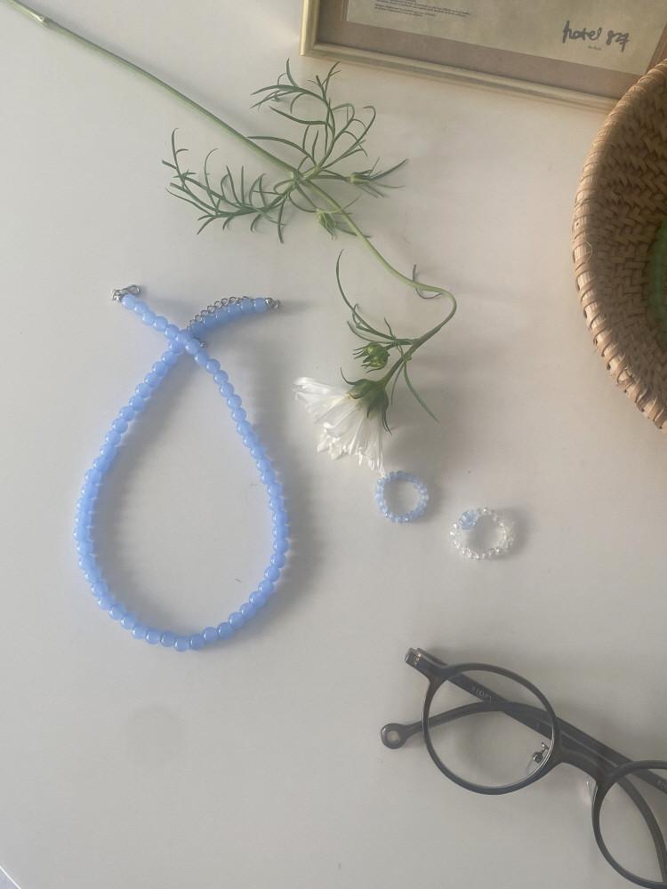 또록 6mm 반투명 옥구슬목걸이