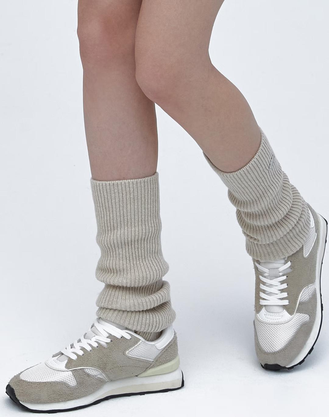 [레그워머] 베이지 캐시미어 혼방 레그 워머 발토시