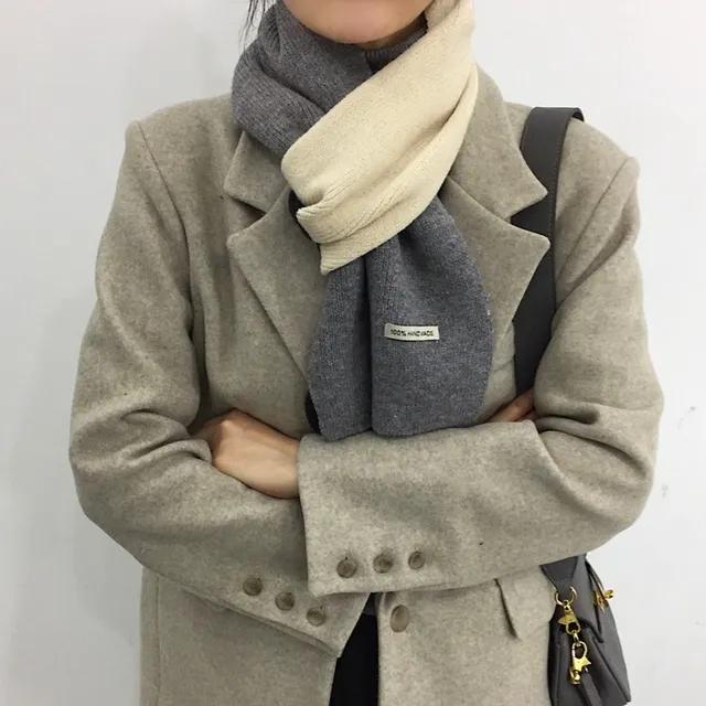 3배색 니트 머플러(4color)