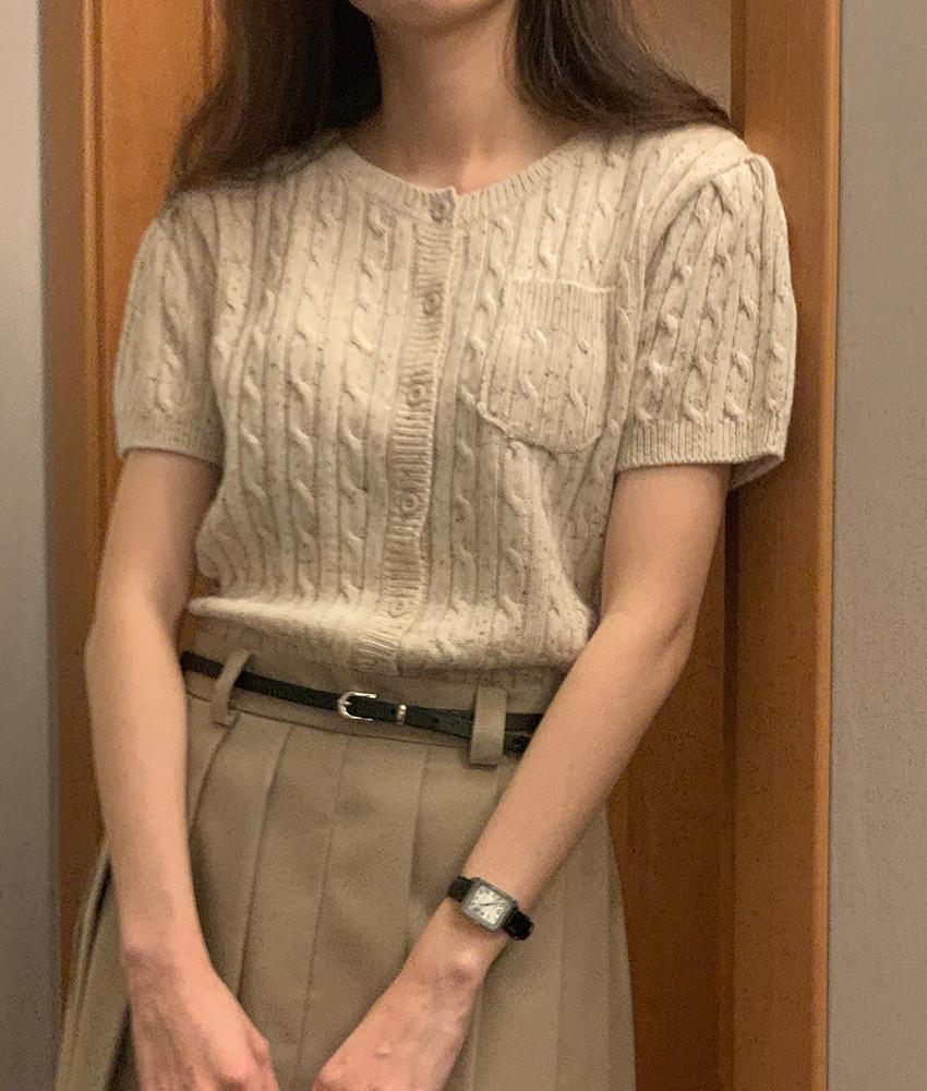 (입고지연) 코튼캔디 네프가디건 3color! / 반팔가디건 여성가디건 컬러가디건 봄가디건