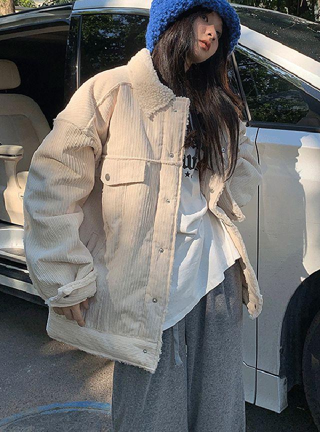 골덴 코듀로이 뽀글이 자켓