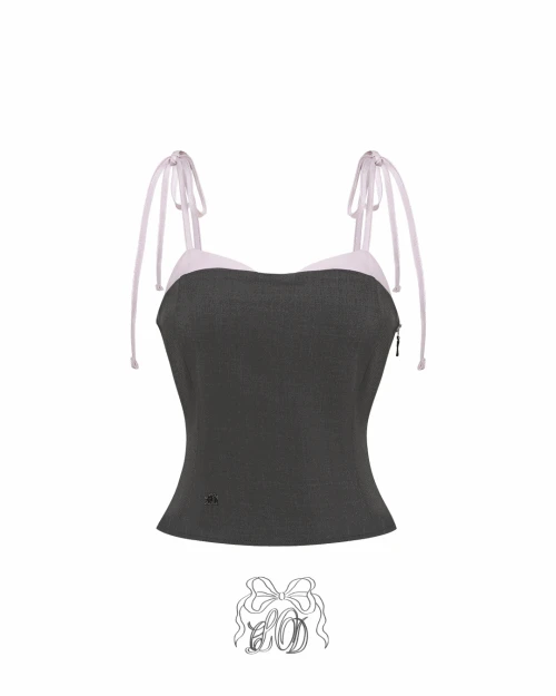 [♡MADE♡ / 11.17~11.19 ] fiancée satin & back eyelet top