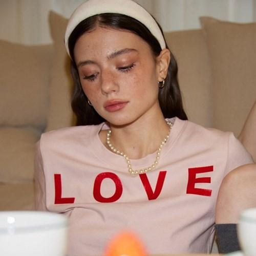 [살롱드욘] Love Crop T Pink