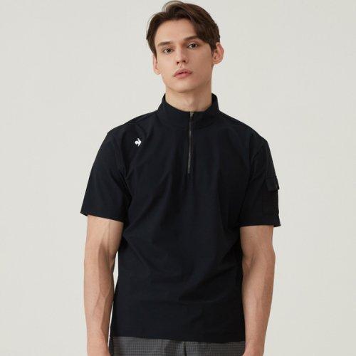 남성 솔리드 반집업 티셔츠