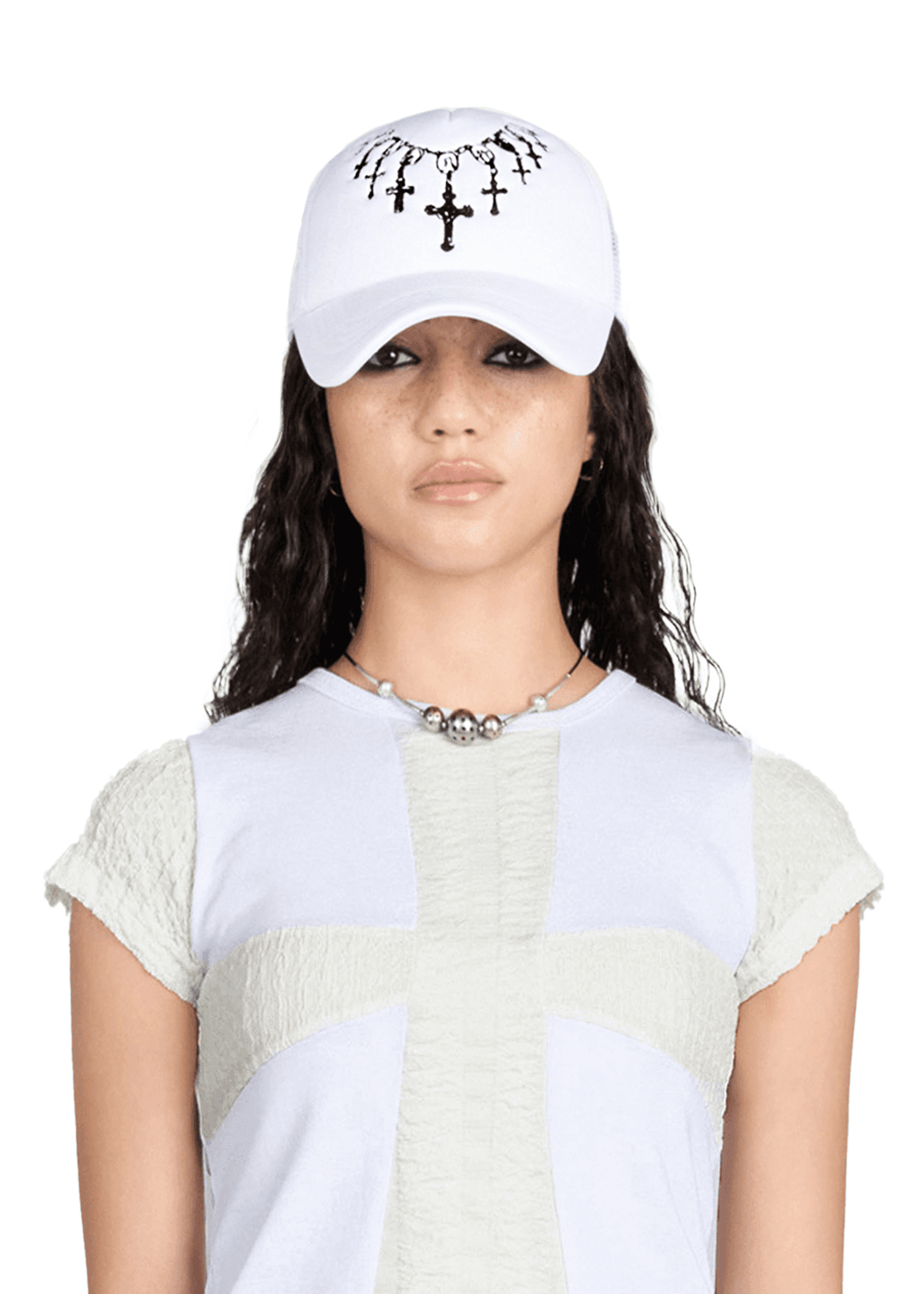 [5/30 delivery] NECKLACE EMBROIDERED TRUCKER CAP