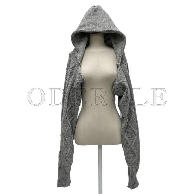 🔴빠른출고/자체제작/고퀄리티-기획특가🔴 가을신상 후드 볼레로 긴소매 가디건O-996