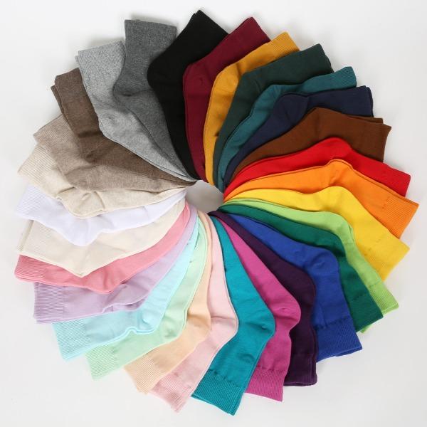 W207 소프트 무지 여자 긴양말 5켤레 세트