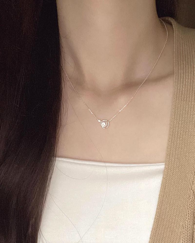 [92.5silver] 크로 스윗 목걸이 (2color)