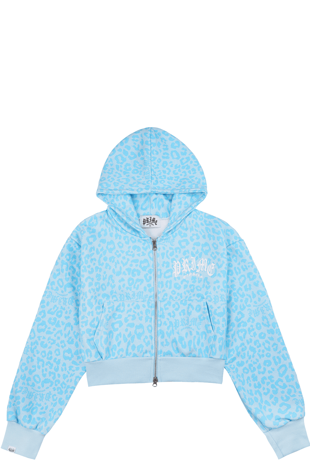 Leopard Crop Zip-Up Hoodie Soda