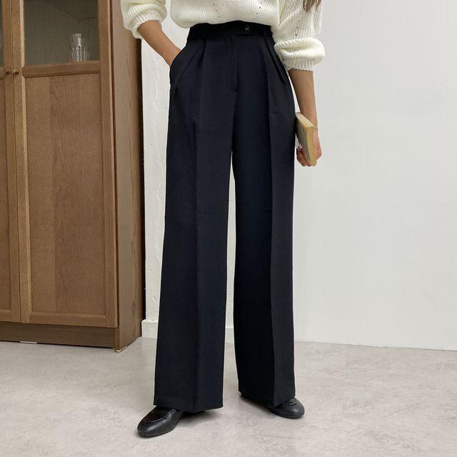 [발등핏/핏보장] 핀턱 와이드핏 슬랙스 (3color) _ 알콜