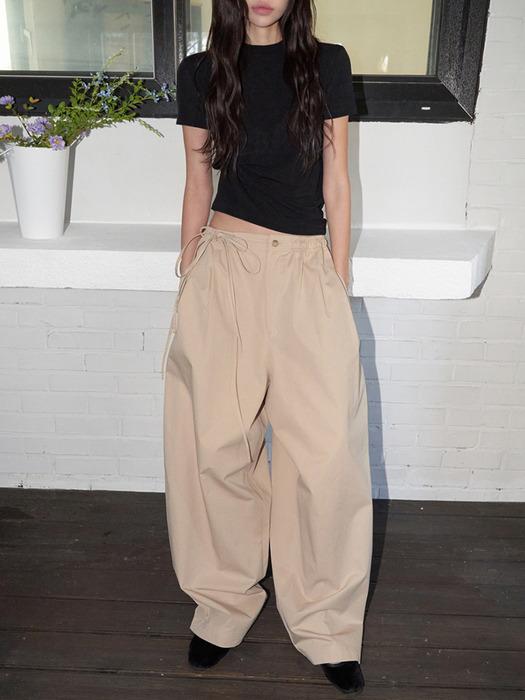 [단독]25SS kitsch tie hip pocket wide tuck pants