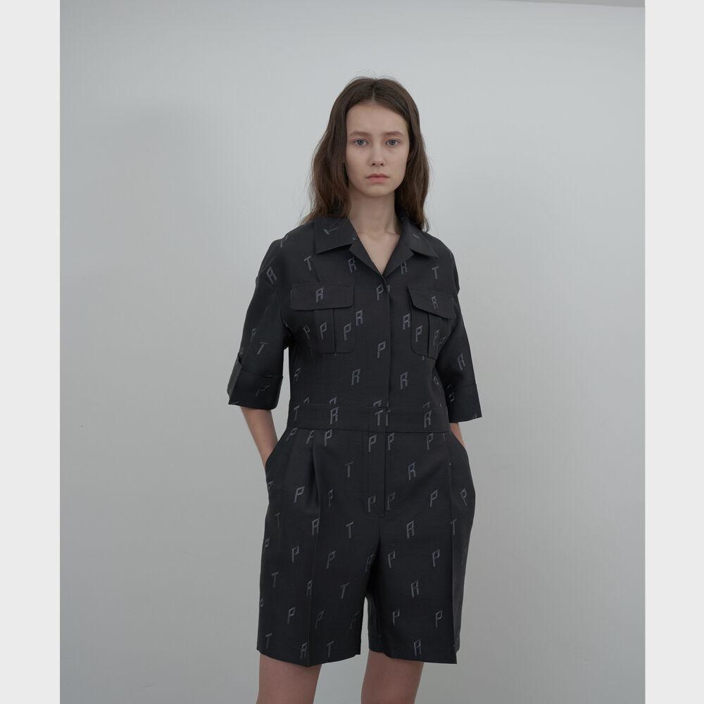 RPT EMBROIDERY HUNTER JUMP SUIT (DARK GREY)