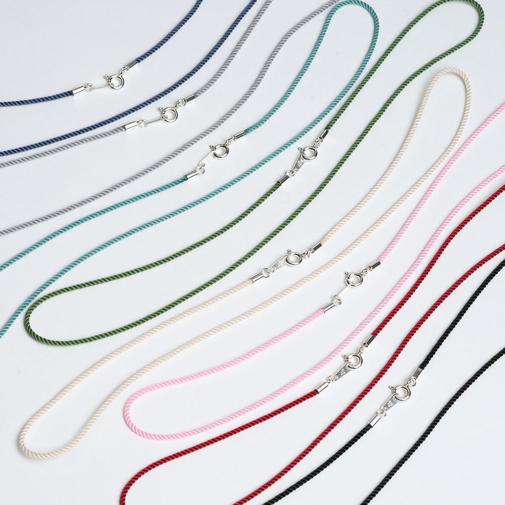 커스텀 제작 925실버 실목걸이줄 실크줄 끈목걸이