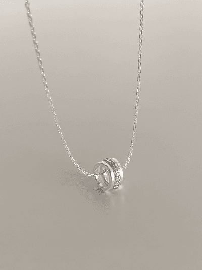 온드원 [925silver]홀릭 데일리 큐빅 목걸이