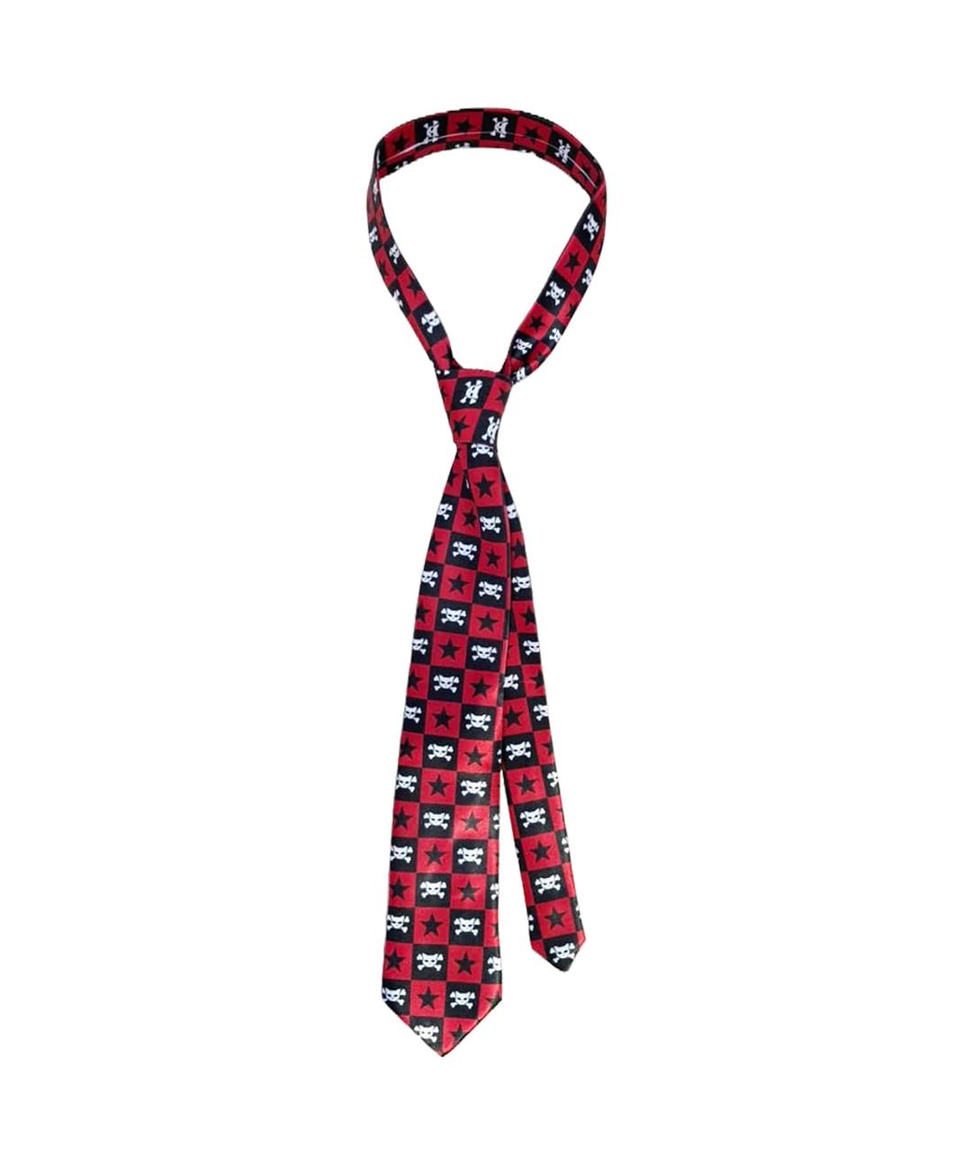 MIX CHECKER BOARD NECK TIE - [RED]