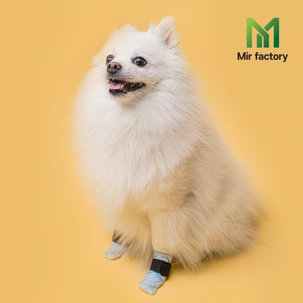 [댕댕슈즈] 강아지 신발 일회용 애견양말 미끄럼방지 방수 슬개골탈구방지 애견용품 일주일세트