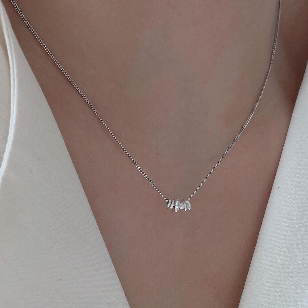 silver925 small chip necklace