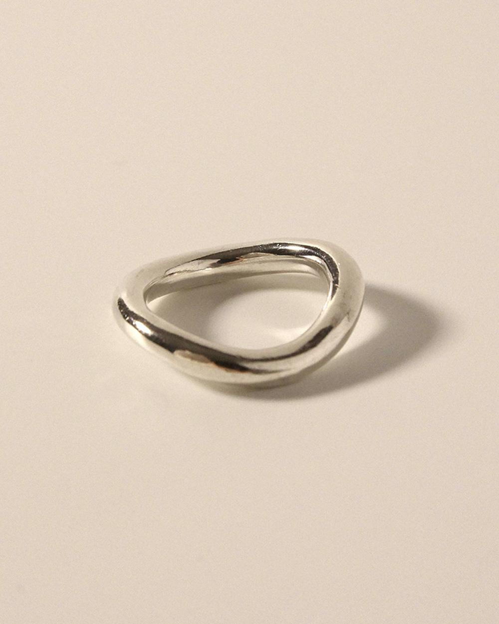 [925 silver] R-019 / bold wave ring