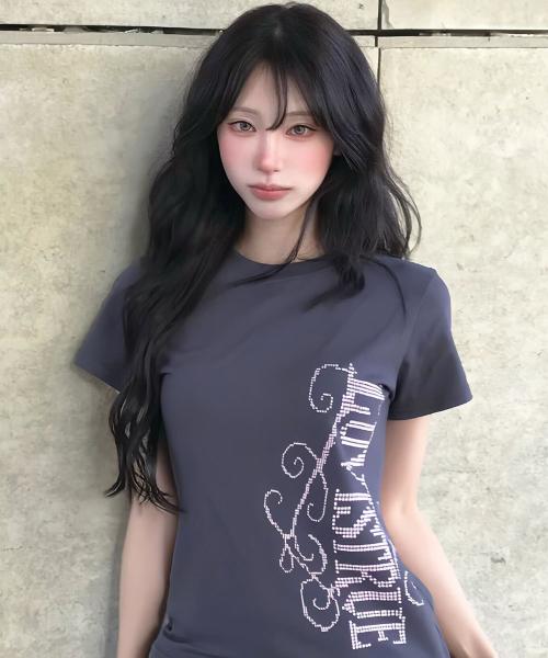 EL LUVISTRUE LOGO TEE(CHARCOAL)