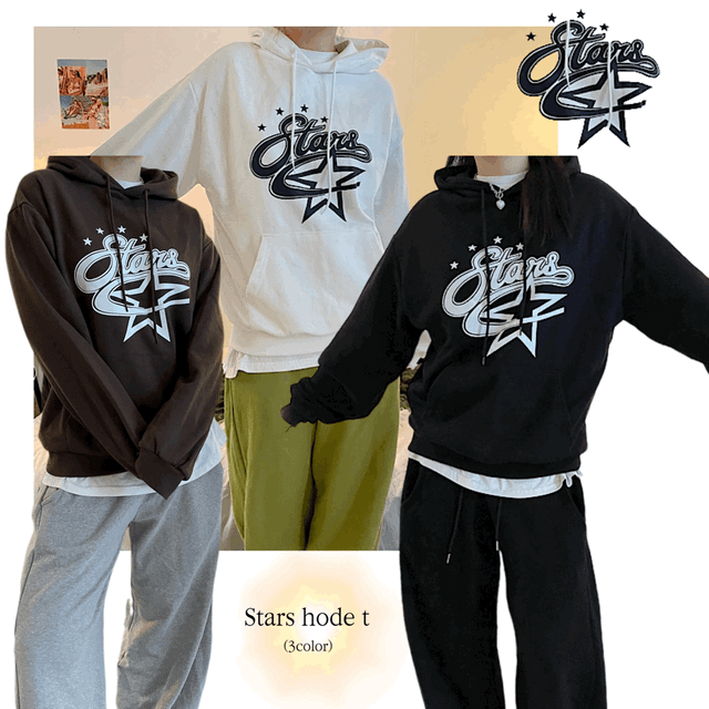 F/W Stars hode t (3color)