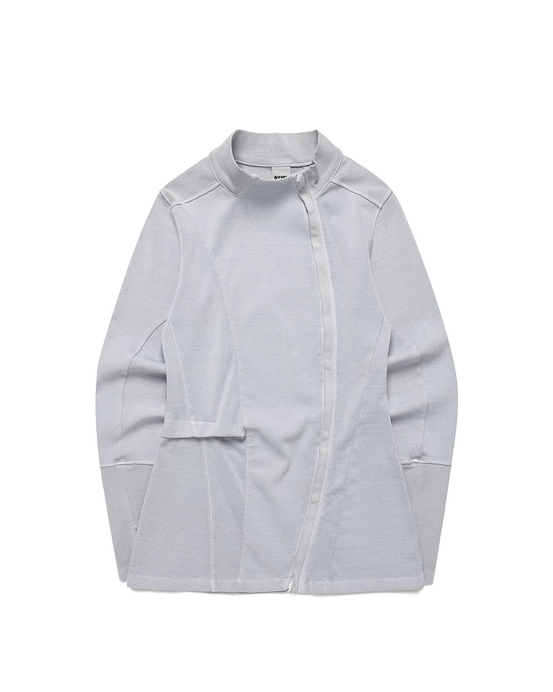 Side Tuck Rib Top (Light Grey)