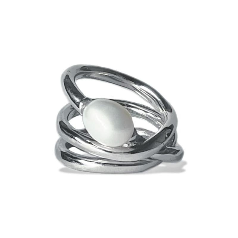 TWINE PEARL RING