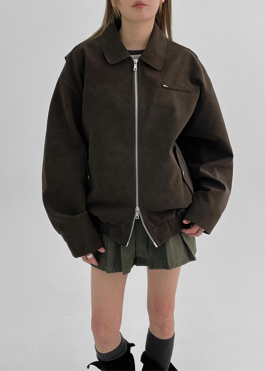 블랙업 [MADE] 쿠제프 레더 블루종 점퍼