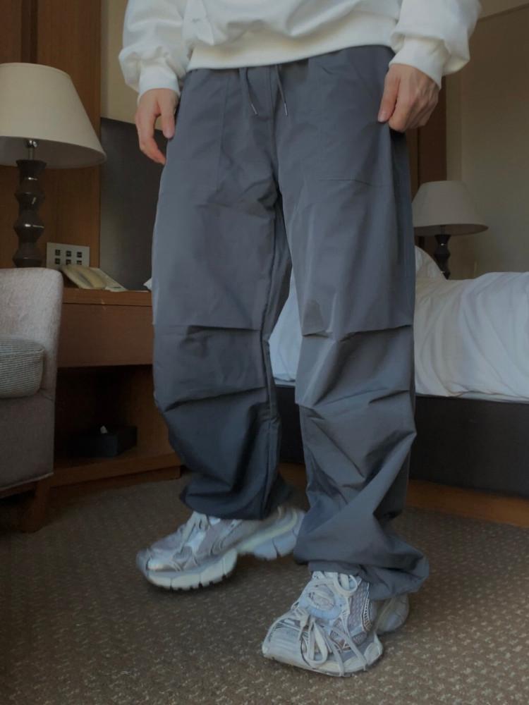 Rap string pintuck nylon pants 랩 스트링 핀턱 나일론팬츠 2C