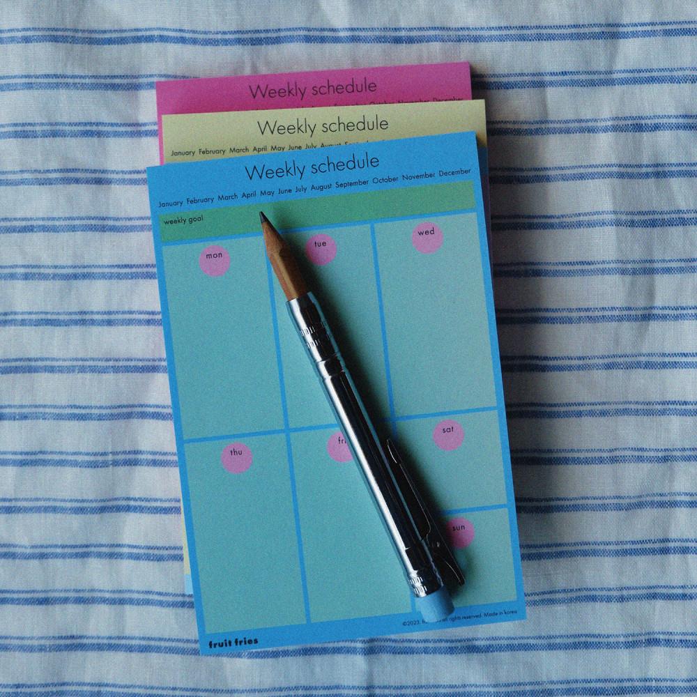 후르츠후라이 Weekly schedule memo pad