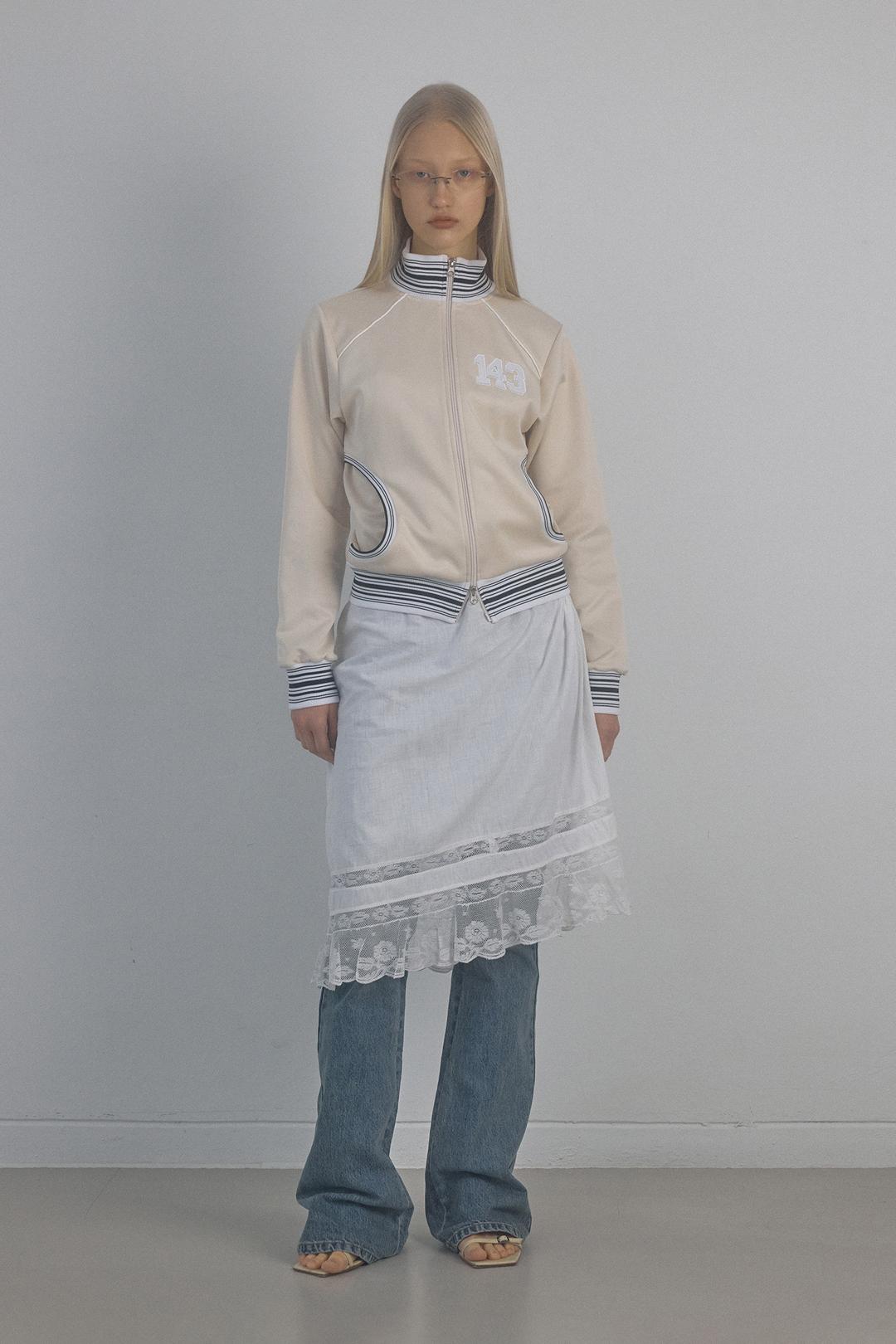 Stripe Track Zip-Up Raw