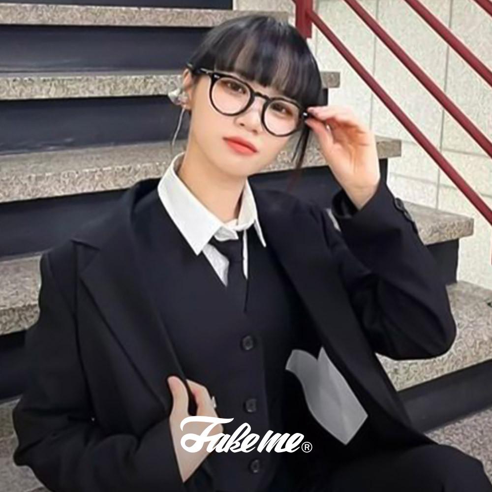 김채원 안경 박소라 페이크미 알레이 alley BSV 블랙 동그란 뿔테 르세라핌 안경테