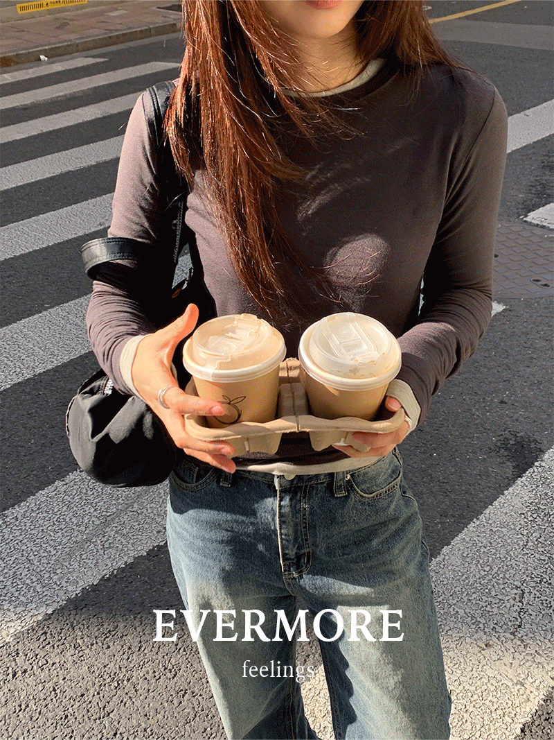 필링스 [당일출고] [evermore] 레이어 울 텐셀 티셔츠(4color)