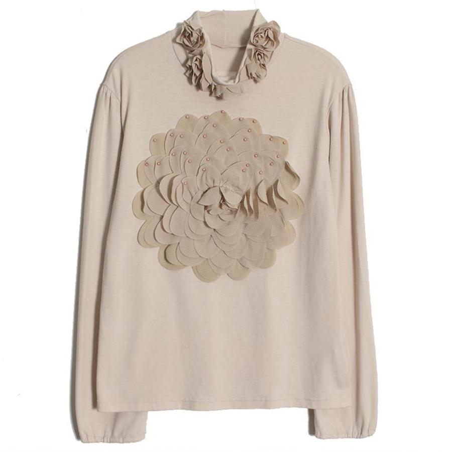 mock-neck top