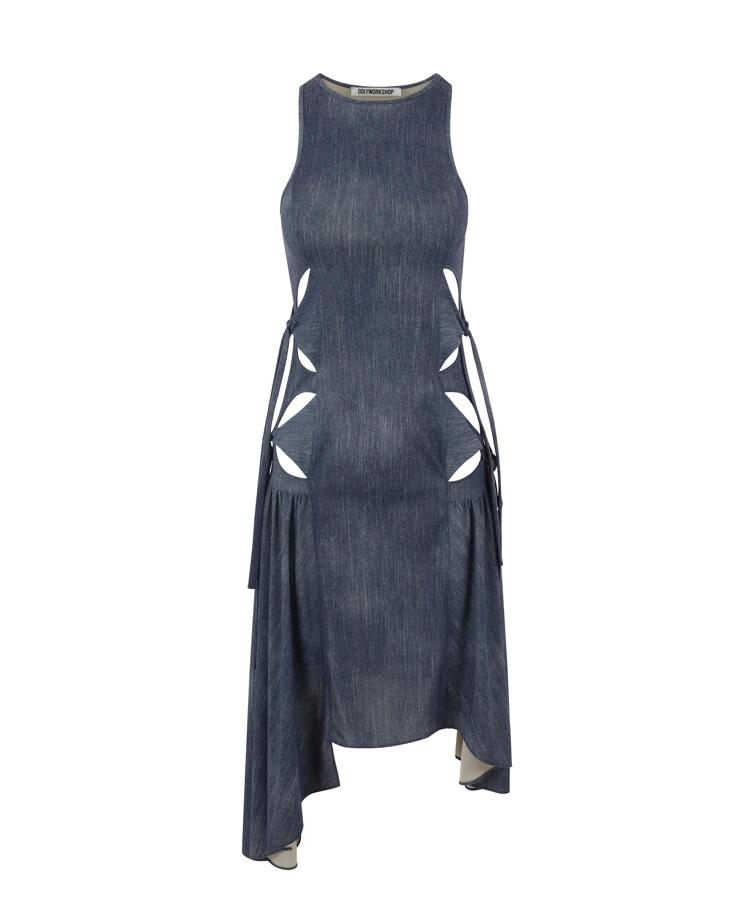 Printed Arum Cutout Dress