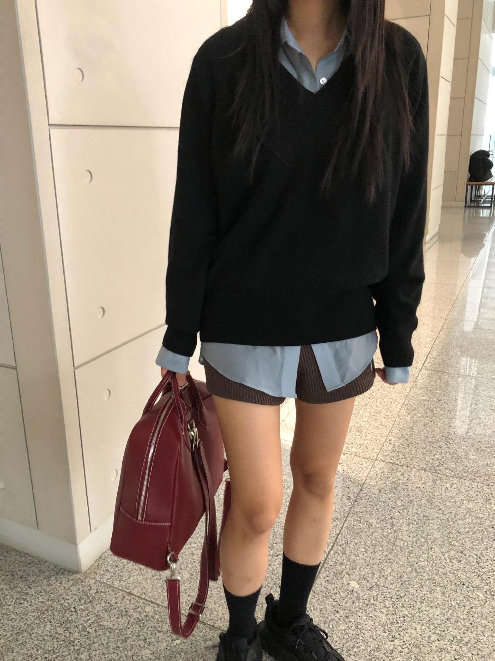 spring v-neck knit (3color)