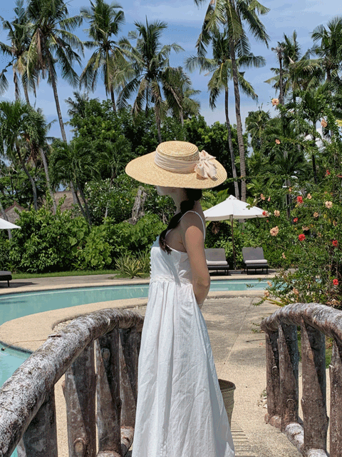 빈티지 버튼 포인트 나시 원피스