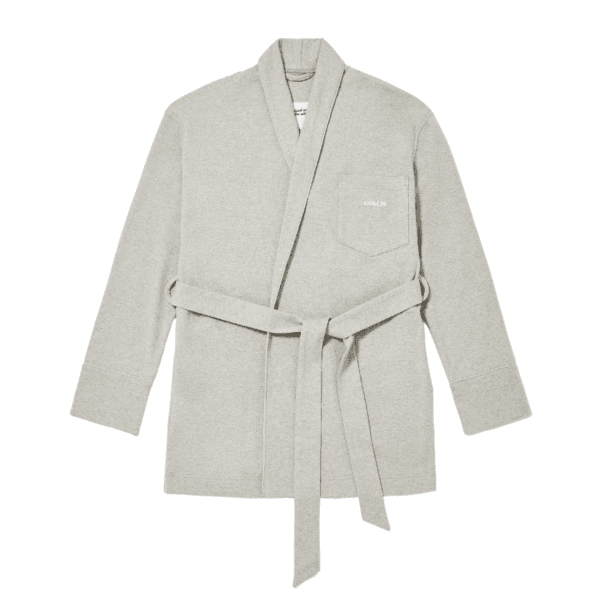 Cotton Jersey Short Robe(Melange gray)