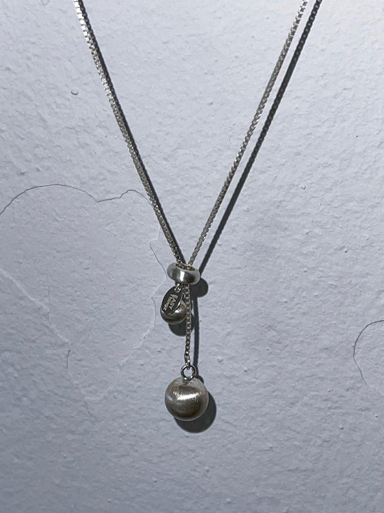 Matt Ball Long Necklace 무광 롱 볼 목걸이