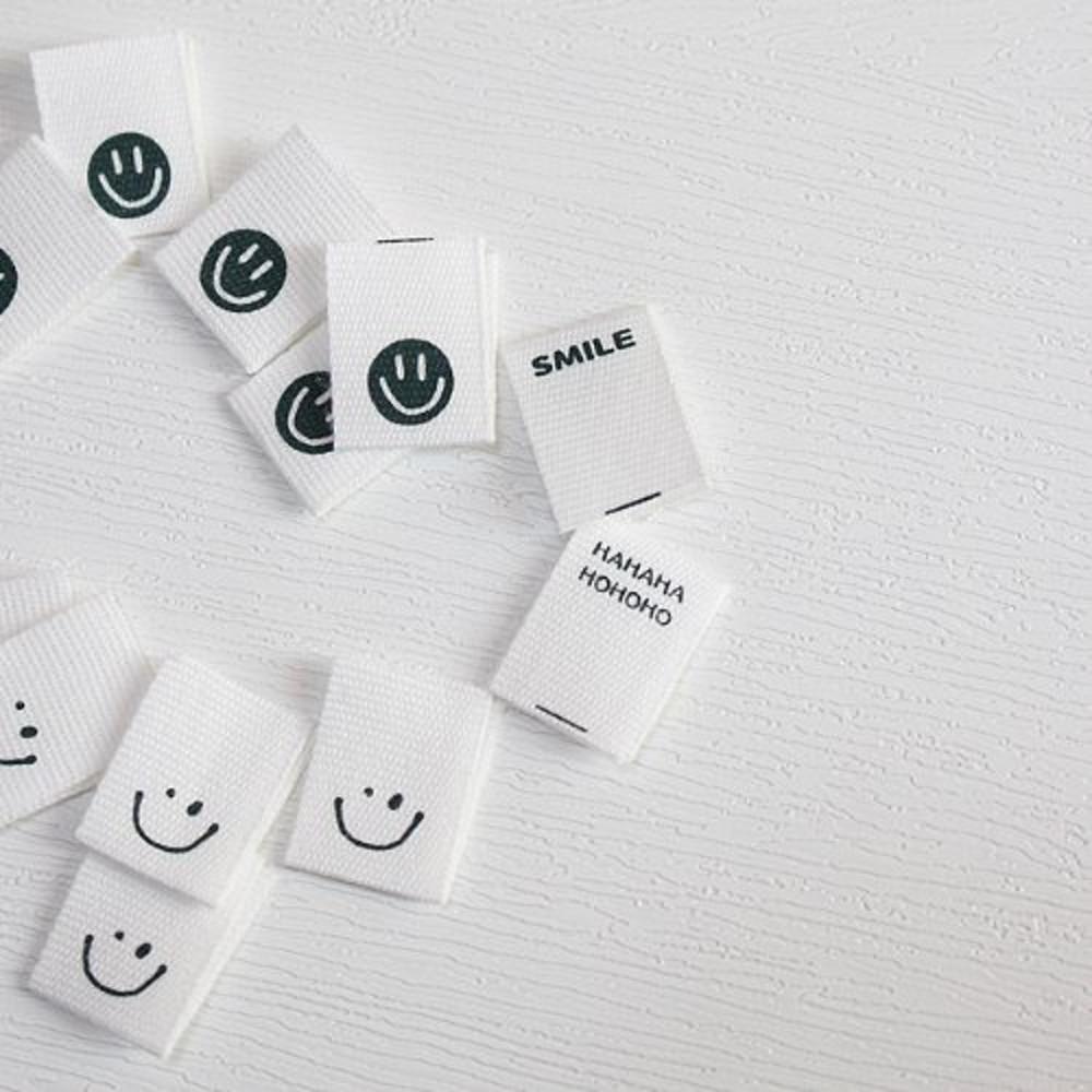 6개-끼움라벨) 까만얼굴스마일(2종)