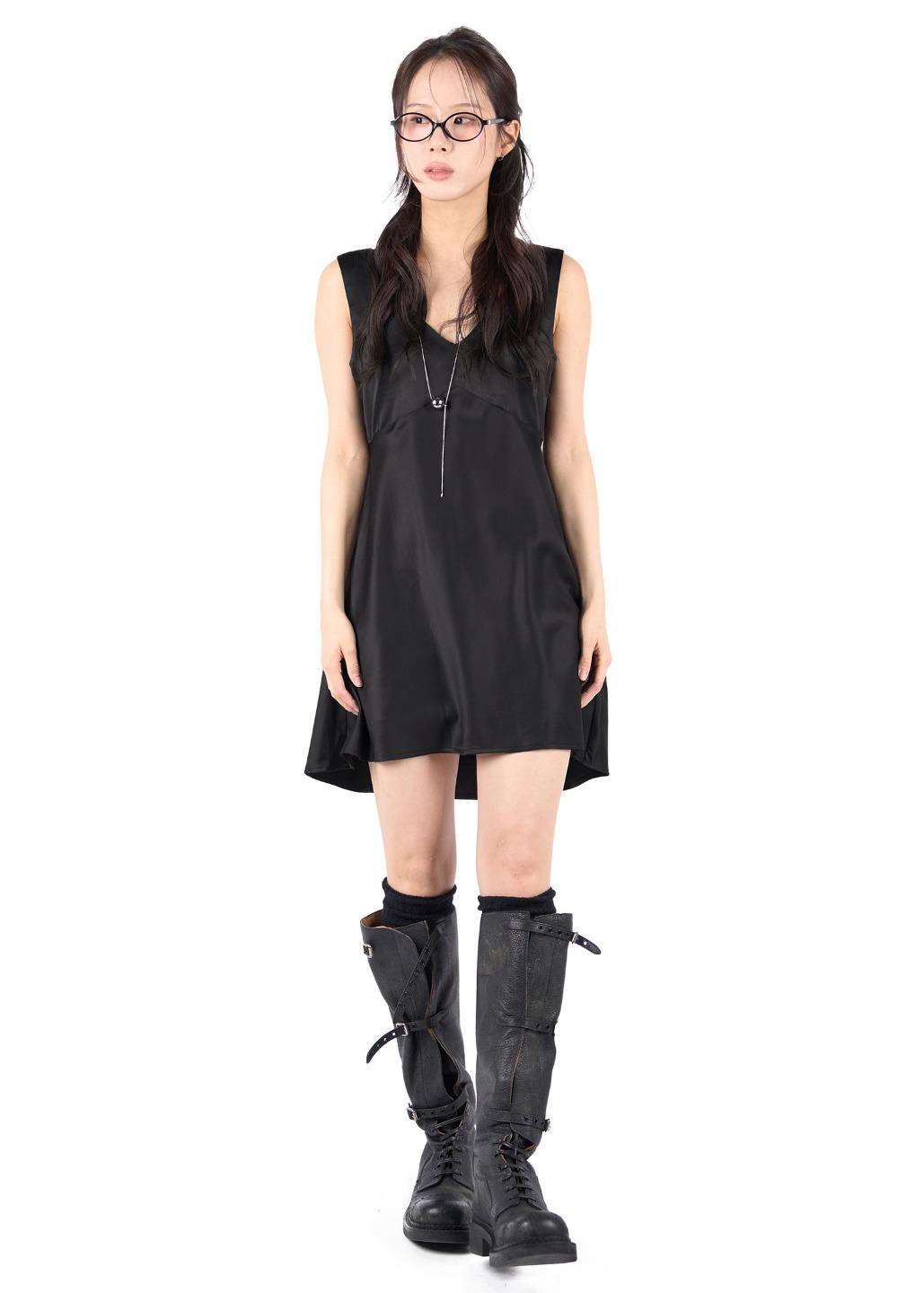 릿킴 FLARE SATIN MINI DRESS