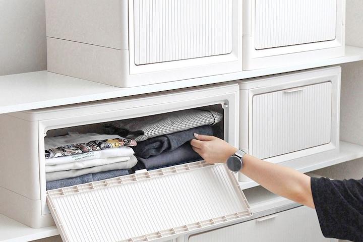 1+1 모듈 오픈 수납함 서랍 옷 정리함 리빙박스 400/650(와이드)