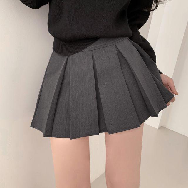 [봄ver./속바지OK] 러빈 하이틴 허리 딱붙 반플리츠 반테니스 스커트_뮤어린