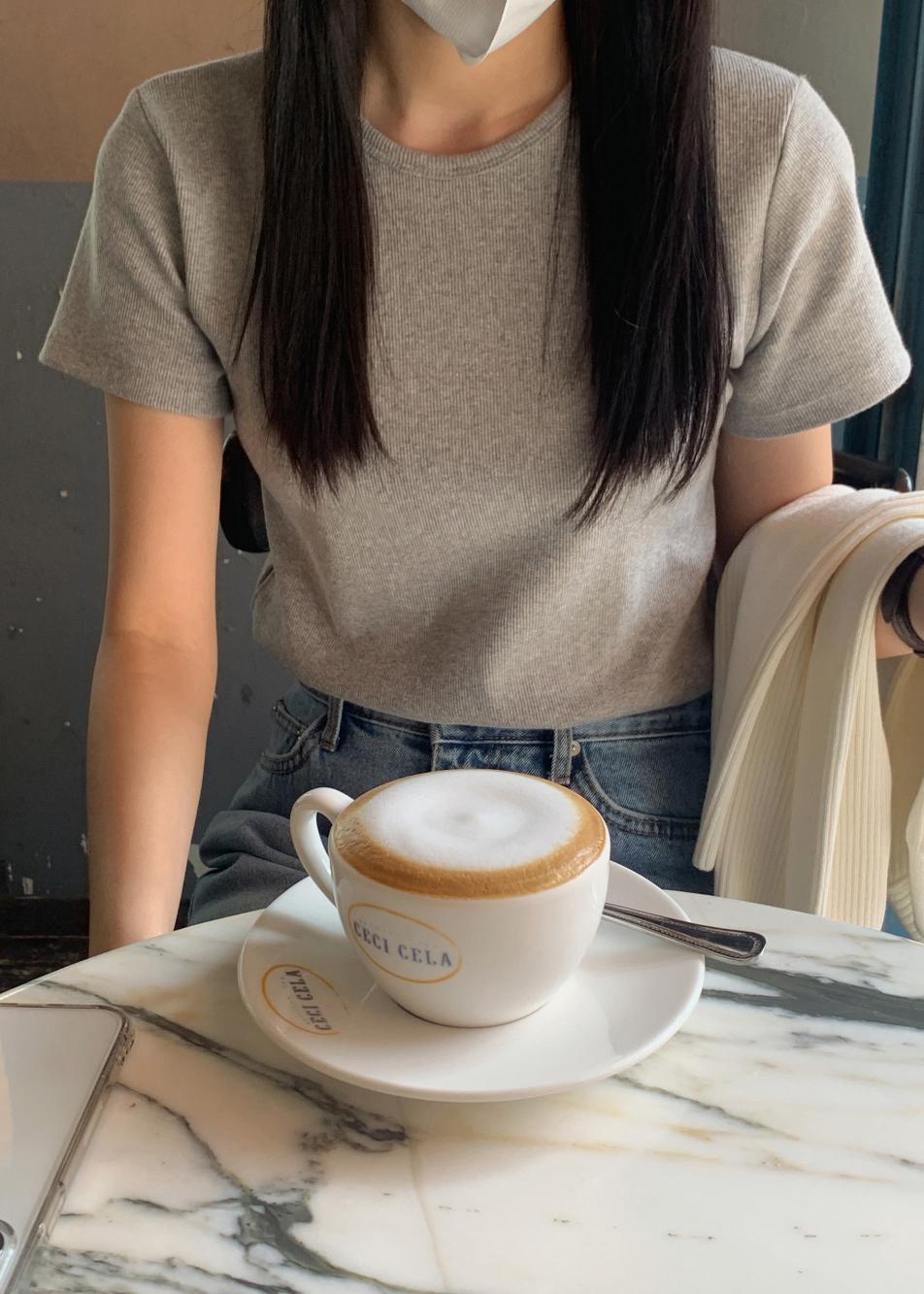 르모어 [28th] 모티브 골지 티셔츠 - 4 Colors