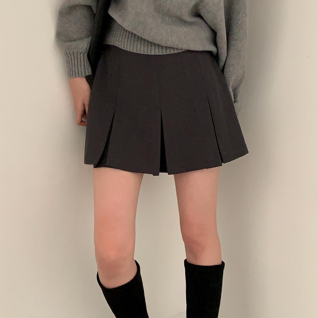 크림치즈마켓 [단독][후기극찬~바지안감!/5천장돌파🏆] 모어 플리츠 치마바지, 미니스커트 - sk