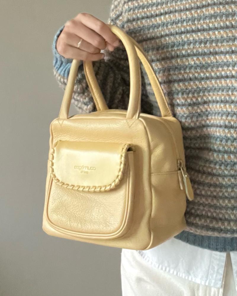 [중고] butter yellow tote bag COURREGES