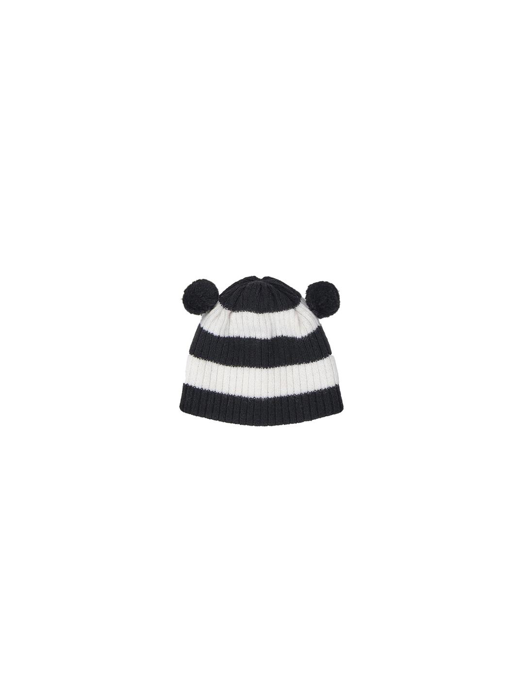 PUPPY BEANIE (BLACK&IVORY) - SMALL EAR VER.