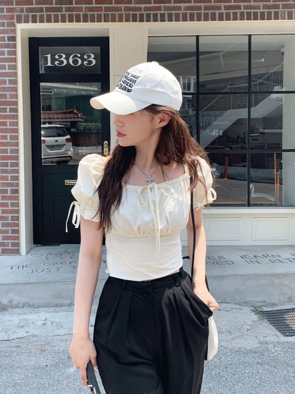 수지 리본 셔링bl (4color)