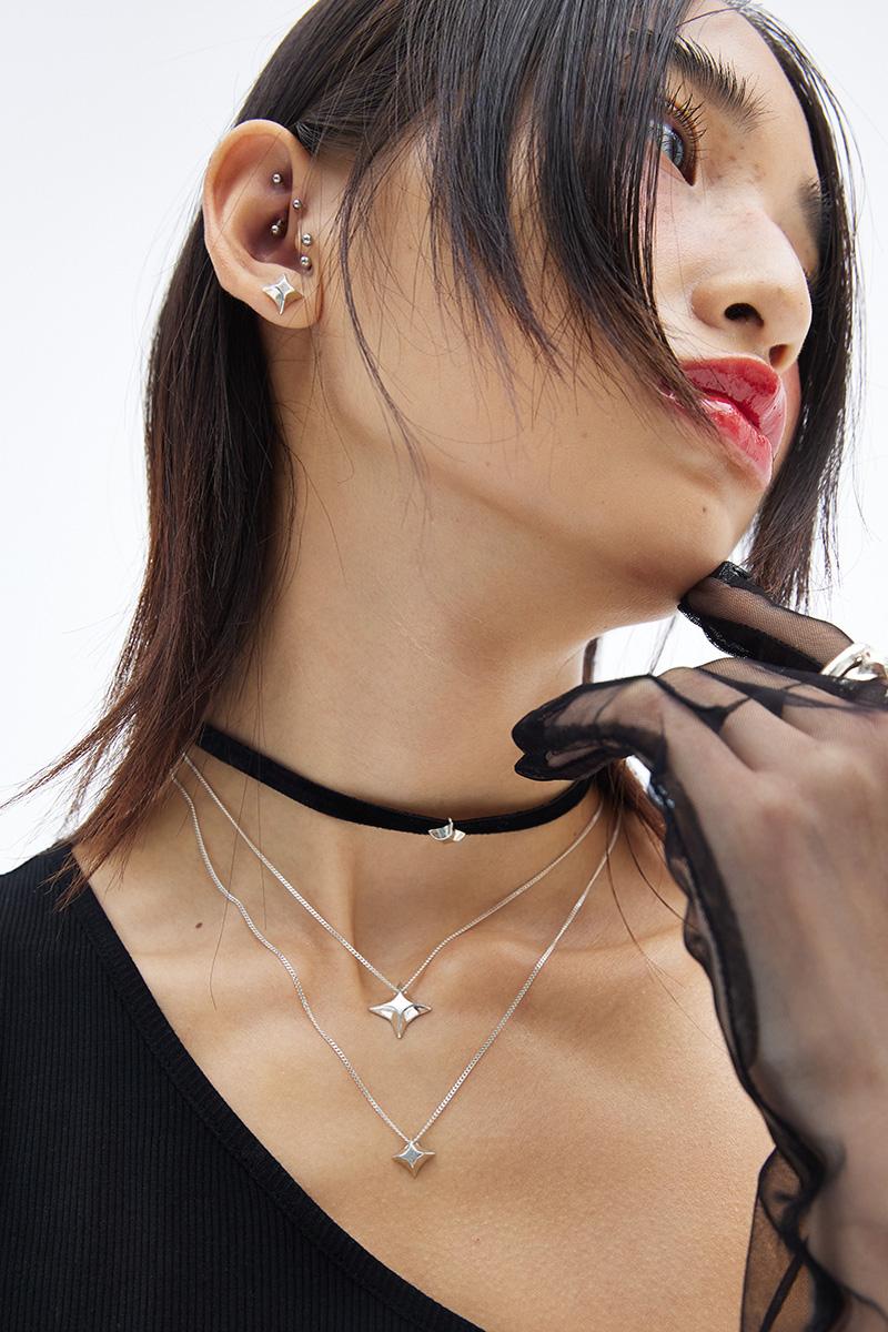 SHINE STAR SINGLE NECKLACE (L)