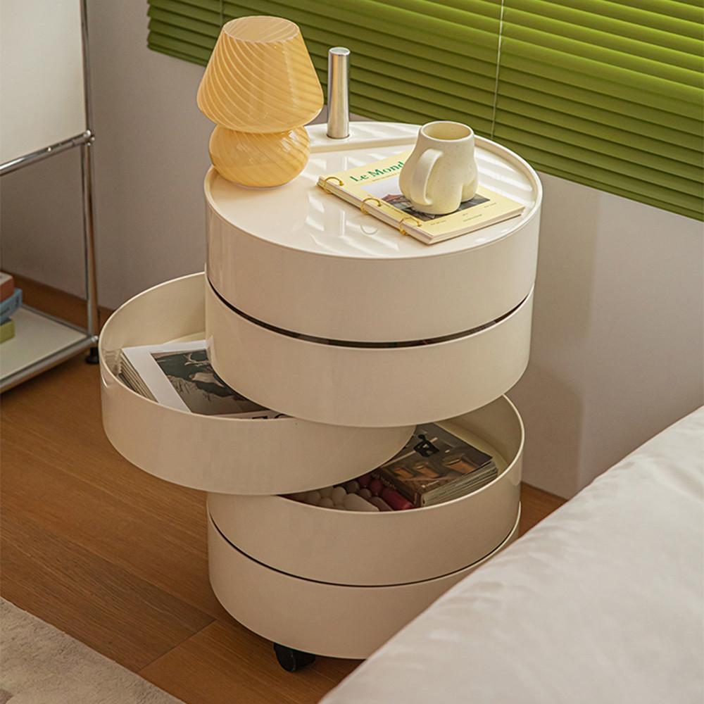 모나 원형 5단 컨테이너 트롤리 이동식 웨건 수납장