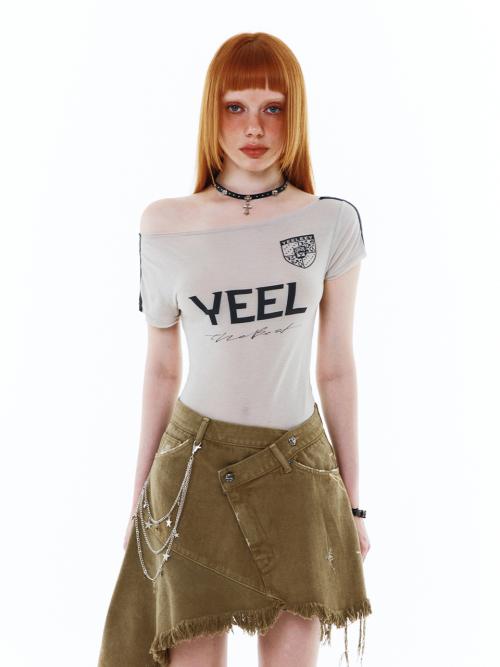 YEEL RACING ASYMMETRIC T-SHIRT GREY